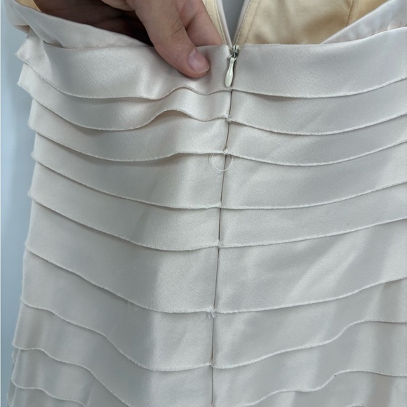 Forever 21 Vintage Y2K 2000s Champagne Statin Tiered Haulter Dres Size Small - Picture 3 of 15